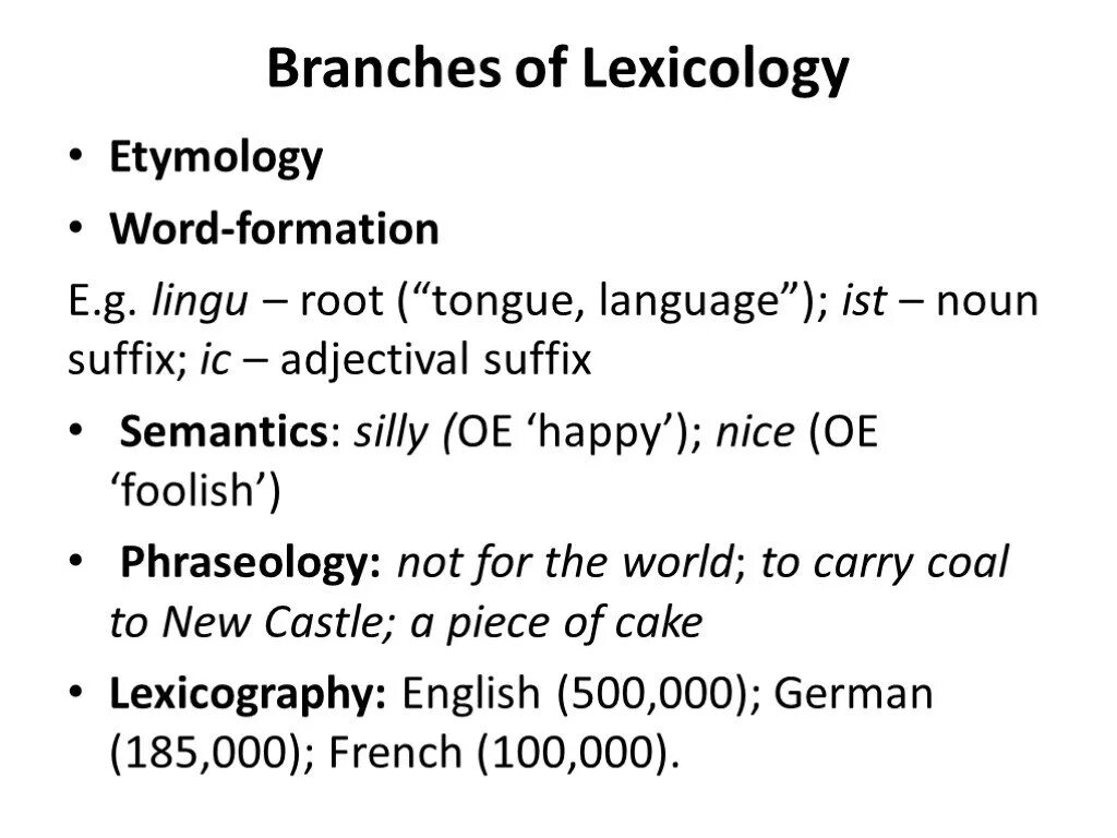 Noun ist. Branches of Lexicology. Word formation Lexicology. Main Branches of Lexicology. Word formation in English Lexicology.