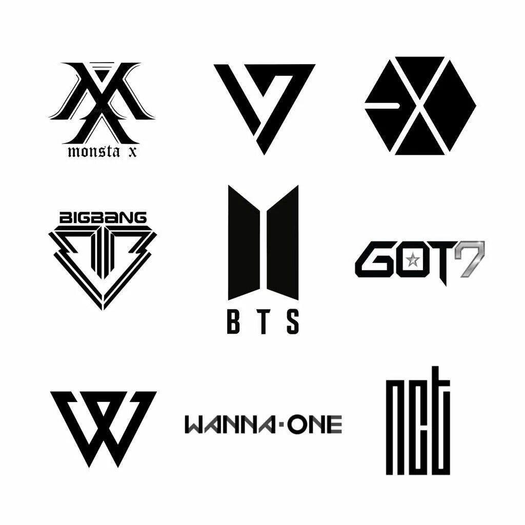 Знак txt. Знаки корейских групп. K-Pop логотипы. Знаки k Pop групп. К поп логотип.