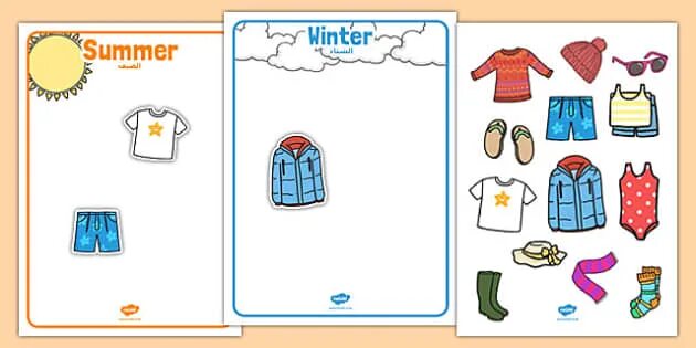 Do you like winter summer. Одежда по погоде задания. summer clothes winter clothes. задания по теме одежда на лето. seasons and clothes for kids.