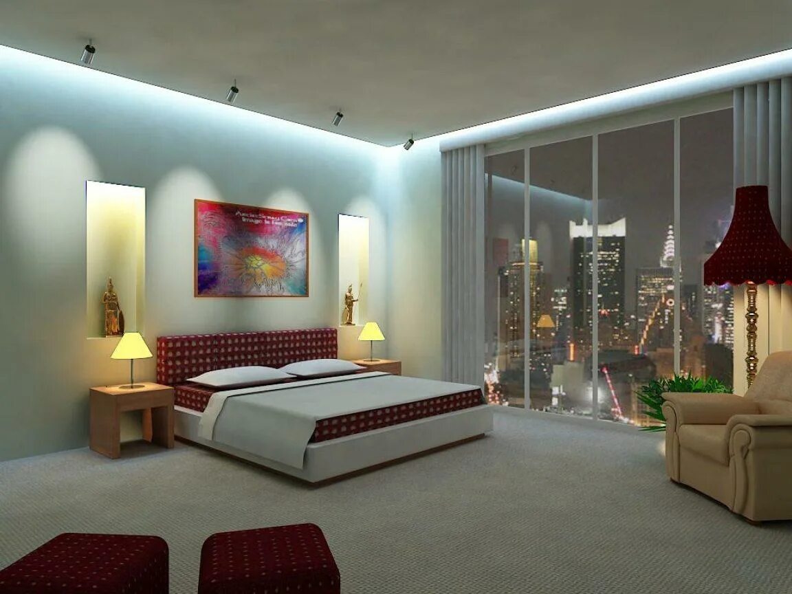 Bedroom lighting. Подсветка в спальне. Освещение в комнате. Декоративное освещение комнаты. Освещение в спальной комнате.