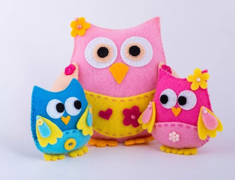 Сова из фетра. Игрушки из фетра. совушка из фетра. игрушки из фетра сова.