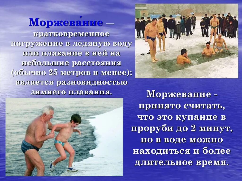 Моржевание закаливание. Моржи закаливание. Моржи люди презентация. Презентация на тему моржевания. Холодная вода эффект