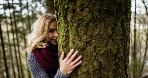 Behind the trees
