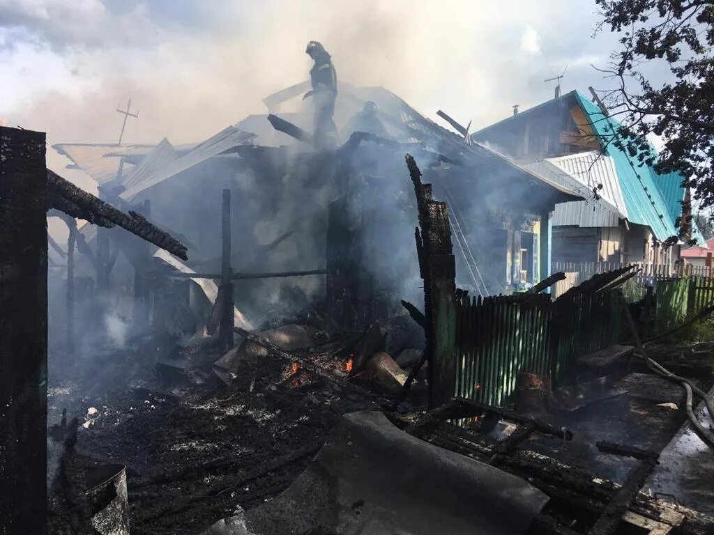 Сгорел дом многодетной