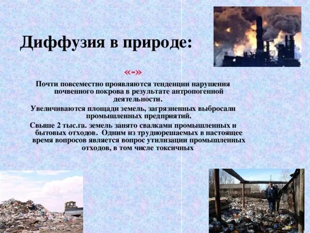 Явление диффузии в природе. Явление диффузии в природе