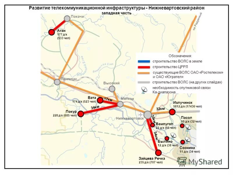 ханты мегион расстояние