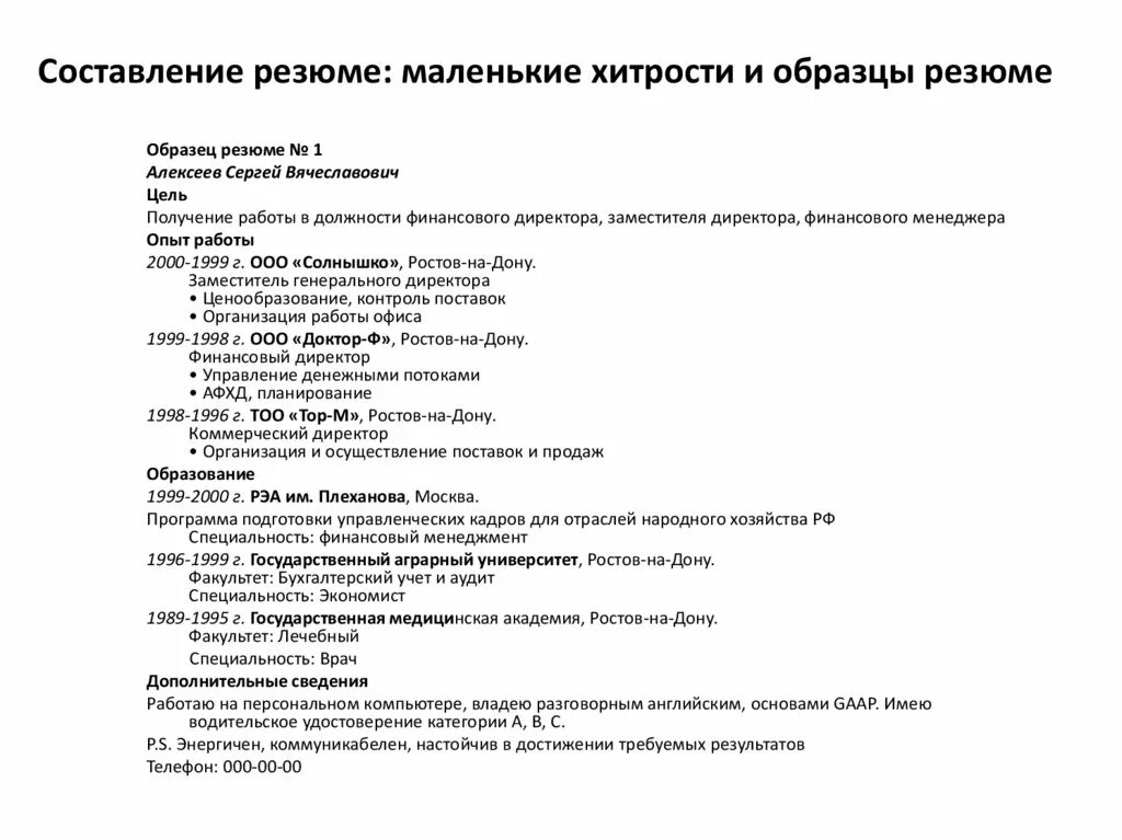 Картинки ОБО МНЕ В РЕЗЮМЕ ПРИМЕРЫ HH