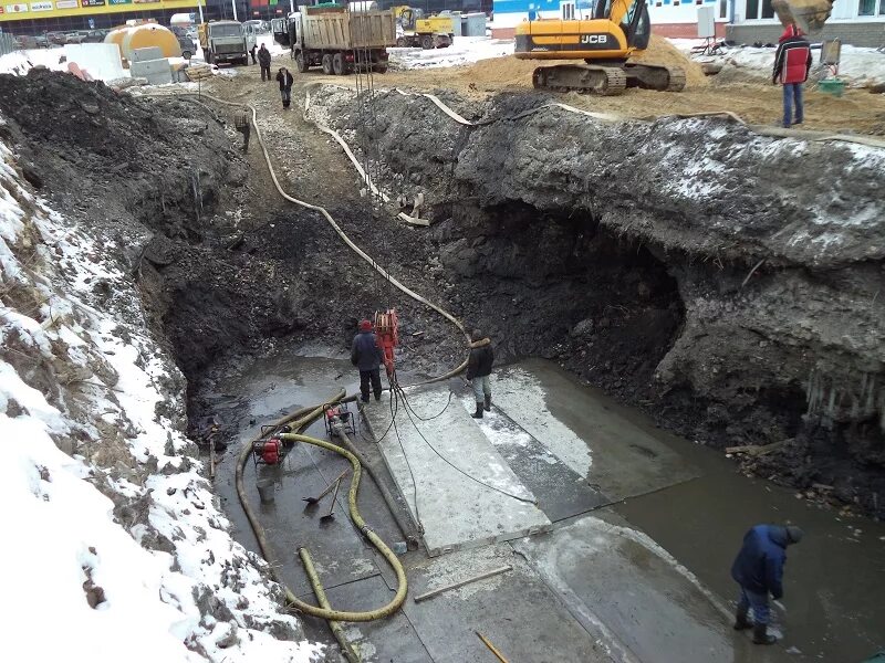 Зумпф водопонижение. Водопонижение котлована. Водоотлив котлована. Осушение котлована. Открытый водоотлив