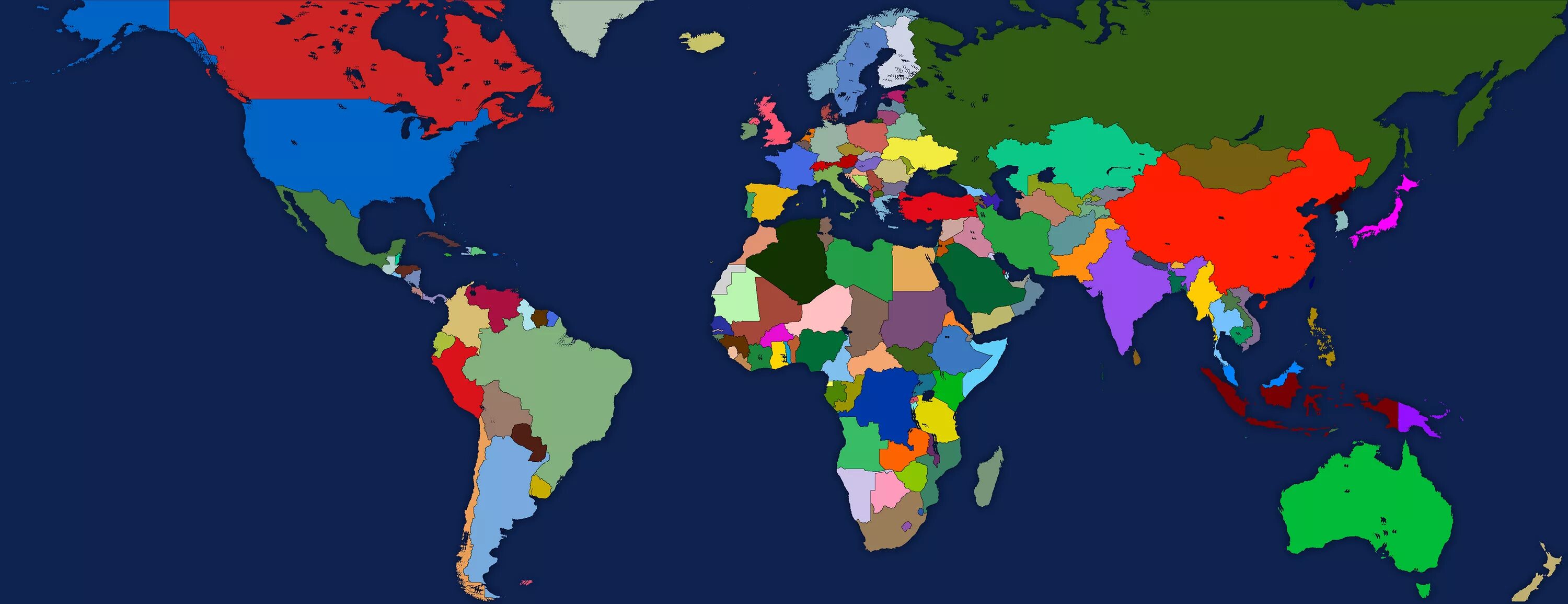 World map for mapping