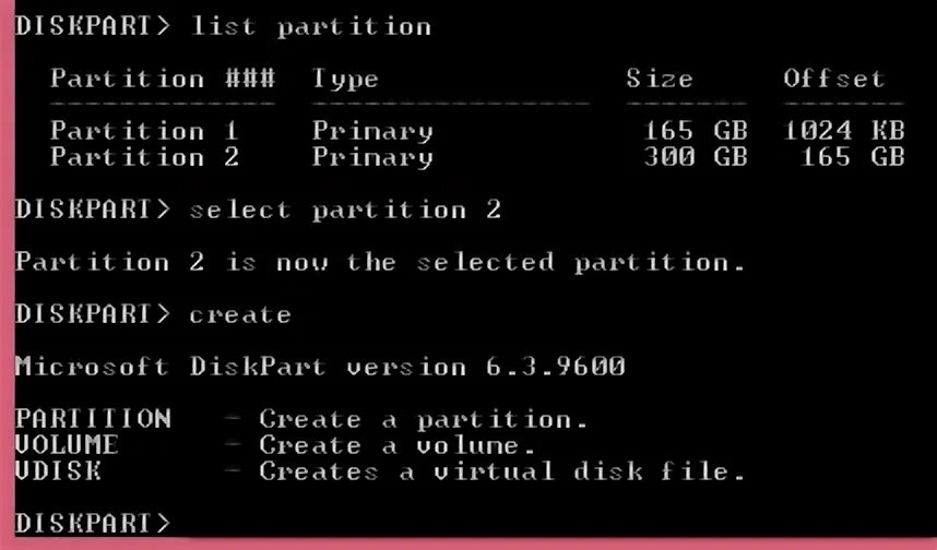 List partition. Diskpart расширение тома. Разделы диска командная строка. Diskpart выдает меню. Diskpart list disk.