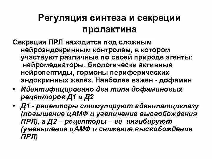 Регуляция секреции пролактина. Регуляция синтеза пролактина. Биологическая роль пролактина. Пролактин функции