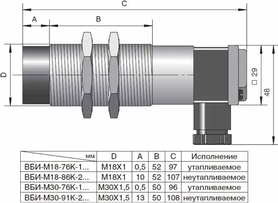 18 86 1. Датчик ВБИ-м30-91к-2351-3. ВБИ-м30-91к-2251-л. Датчик ВБИ-м18-86к-2111-з. ВБИ-м30-76к.