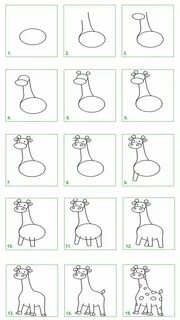 Рисуем жирафа поэтапно