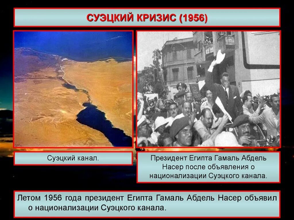 Конфликты суэцкого кризиса