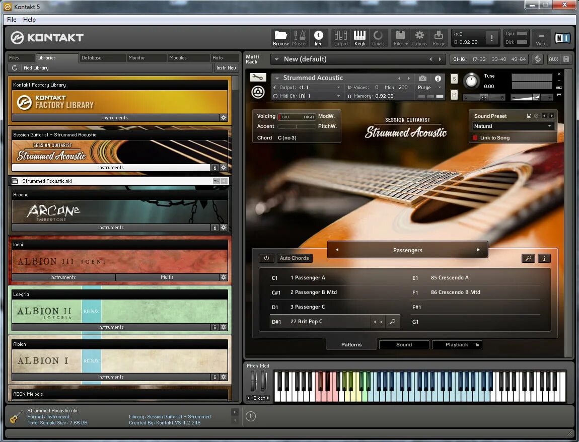 Strum session 2. Native instruments - session guitarist strummed acoustic. kontact.