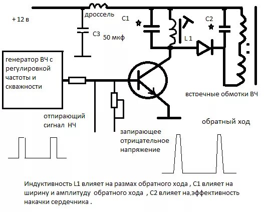 Тем 7 генератор. Генератор высокого напряжения с регулировкой частоты и скважности. схемы высоковольтных генераторов на катушке зажигания. схема блокинг генератора с регулировкой частоты. высоковольтный генератор помех.