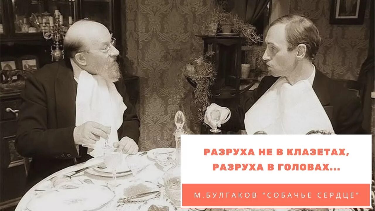 Размышления профессора преображенского о разрухе. Профессор преображенский собачье сердце. разруха не в клозетах а в головах собачье сердце. профессор преображенский о разрухе в головах. собачье сердце клозеты в головах.
