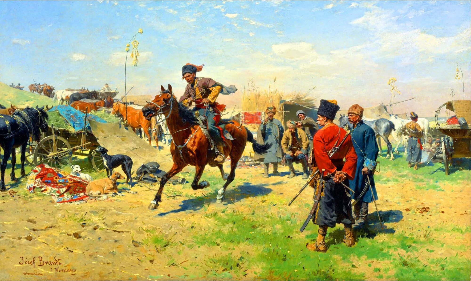 Ukrainian cossack. Йозеф Брандт казаки. Йозеф Брандт картины. Брандт Юзеф Józef Brandt (1841-1915). Запорожские казаки Юзеф Брандт.