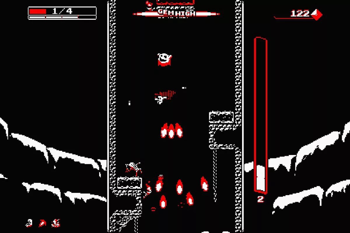 Down the well. Downwell. Downwell. Downwell. Down well.