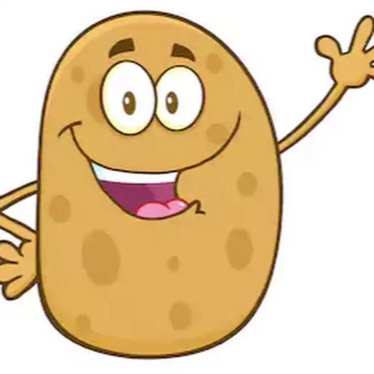 Веселая картошечка. Картошка рисунок. Веселая картошка. Картошка для детей. Картофель мультяшный.