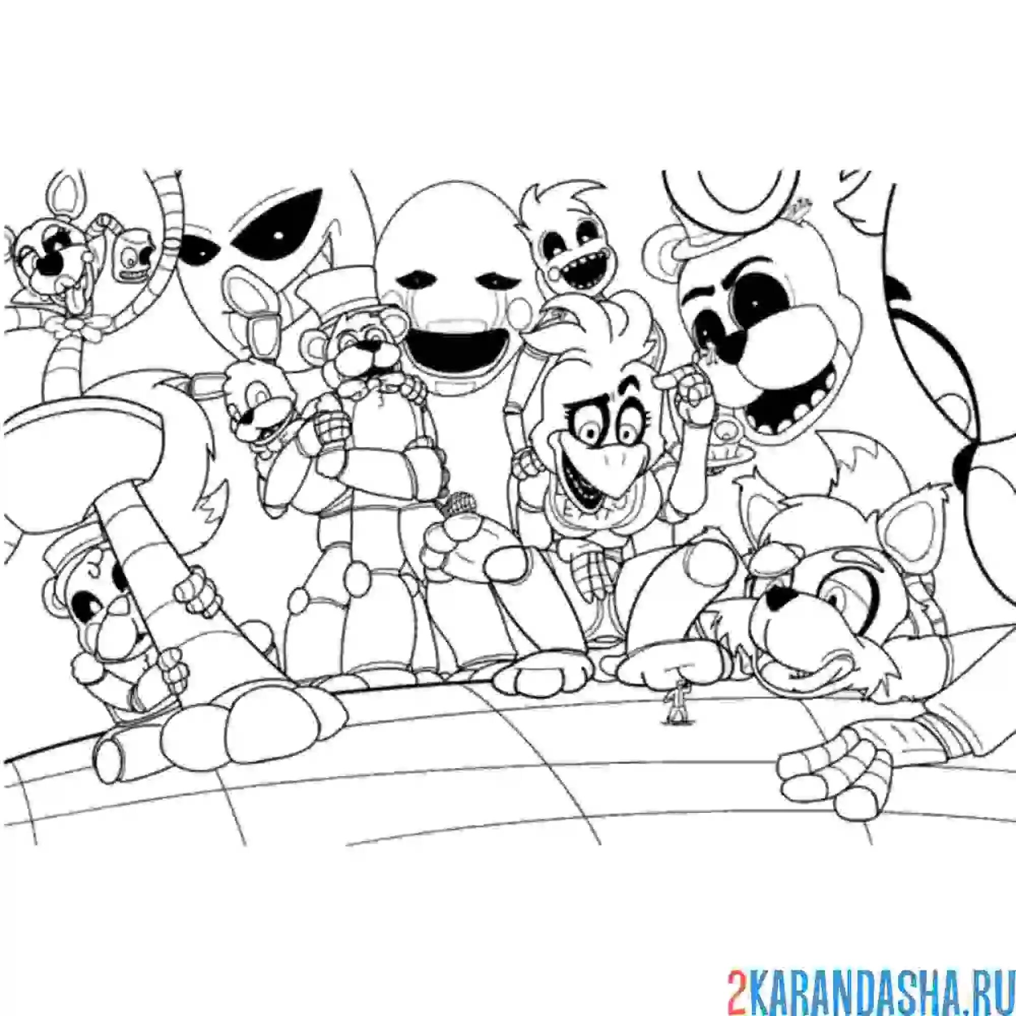 Раскраски фнаф 7 распечатать I drew enard Five Nights At Freddy's Amino