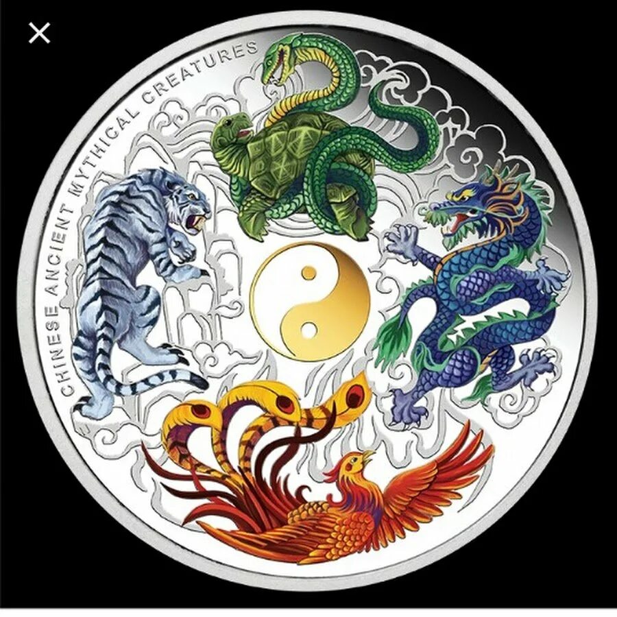 Год дракона кролика. Инь Янь в китайской мифологии. Инь Янь дракон и Феникс. Символы Китая дракон тигр Феникс и черепаха.
