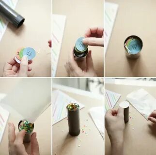 Как сделать хлопушку из бумаги с конфетти