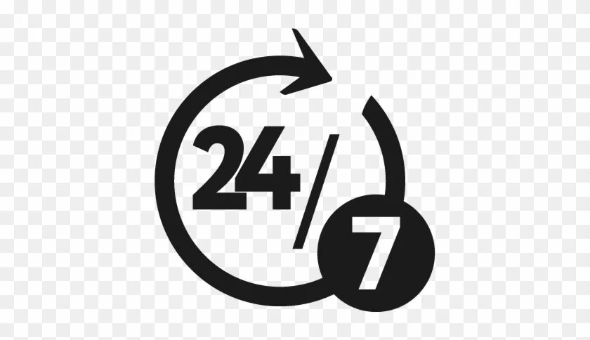 Значок 24/7. Круглосуточно без фона. Значок круглосуточно. Логотип 24 часа.