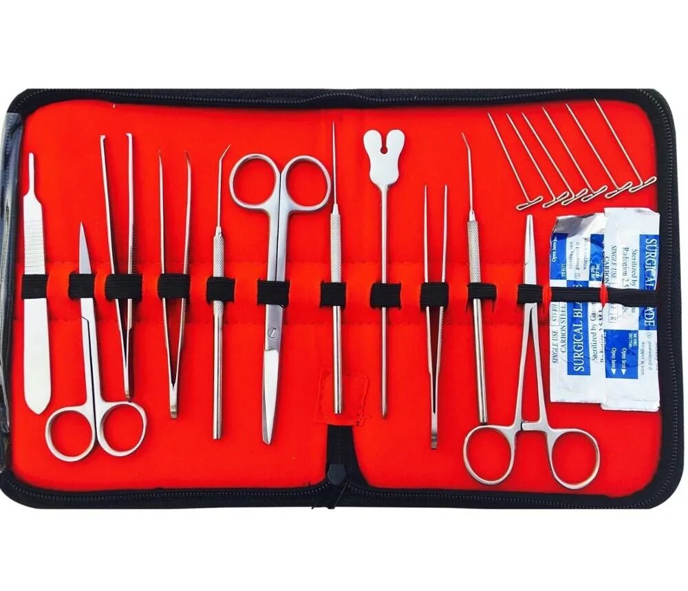 Набор хирургических инструментов. Мед инструменты. Ветеринарные хирургические инструменты. Многоразовые медицинские инструменты.