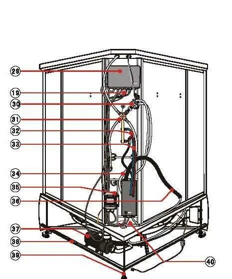 Схема подключения душевой кабины к электросети. Блок управления душевой кабиной с парогенератором. Схема подключения душевой кабины к водопроводу. Схема монтажа кабины Франк-503 с парогенератором. Установите соединение с кабиной геншин