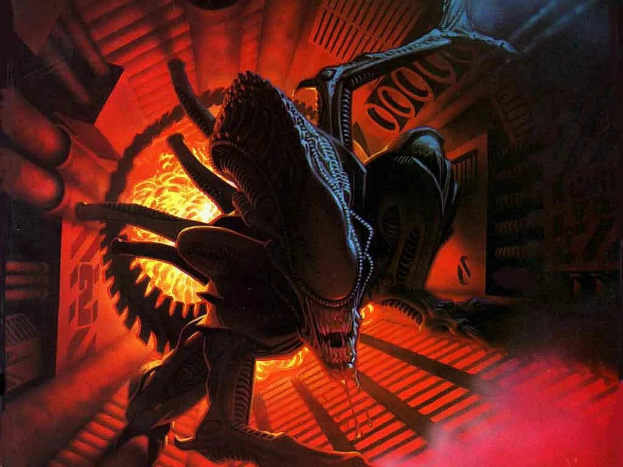 Alien Ксеноморф Xenomorph. Чужой Ксеноморф красный.