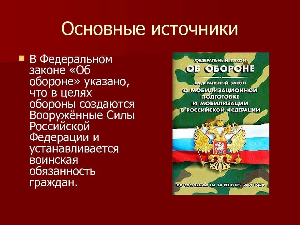 Фз о военных. Воинская обязанность и ее структура. Основные понятия о воинской обязанности. Федеральный закон "об обороне". Законодательство о воинской обязанности.