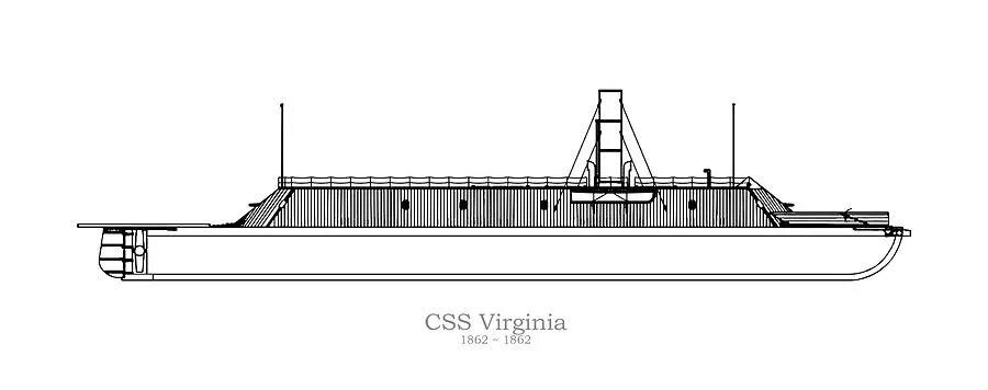 Ксс 80. Броненосец Вирджиния 1862. CSS Virginia чертежи. CSS Вирджиния. CSS Virginia II.