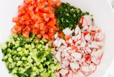 Огурец с крабовыми палочками