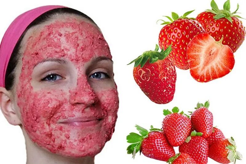 Маска из клубники для лица. Клубника с лицом. Маска из клубники. Клубничный пилинг. Клубника в косметологии.