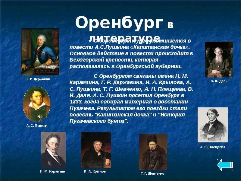 Знаменитые люди оренбурга