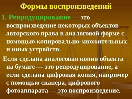 Право на воспроизведение