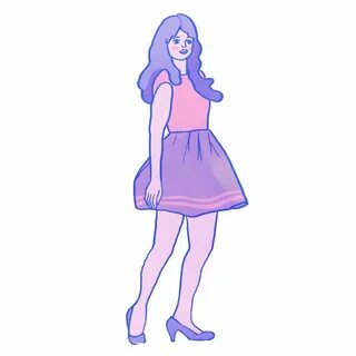Анимация нарисованных девушек