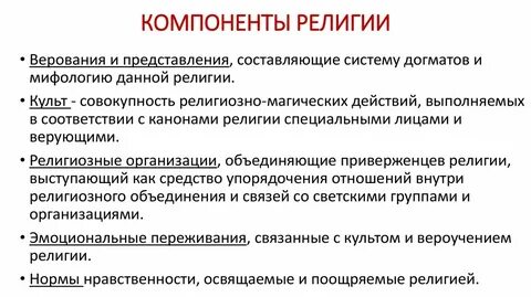 Принадлежность к определенной религии
