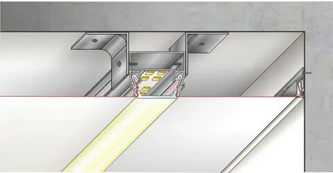 Профиль для светодиодной ленты в натяжной потолок