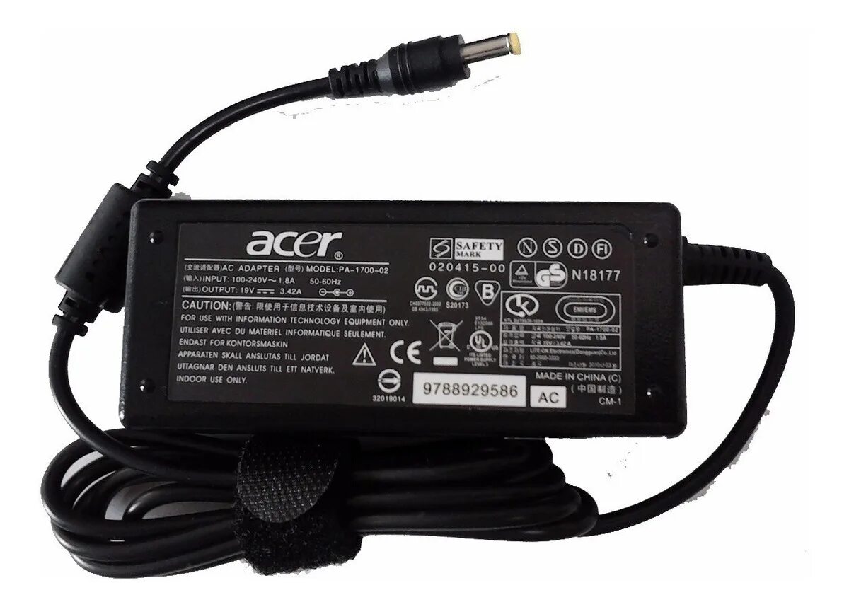 Сетевой адаптер для ноутбука acer aspire. Адаптер на асер 3х1. lg 19v 3.42a. pa-1700-02 разъем. адаптер для планшета acer iconia tab 12v 1.5a 30w 3.0*1.0.