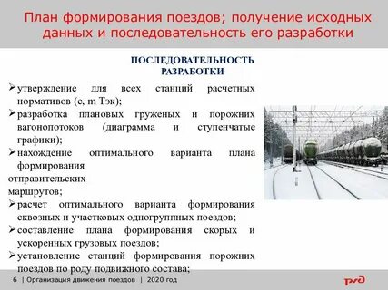 Какой план формирования поездов