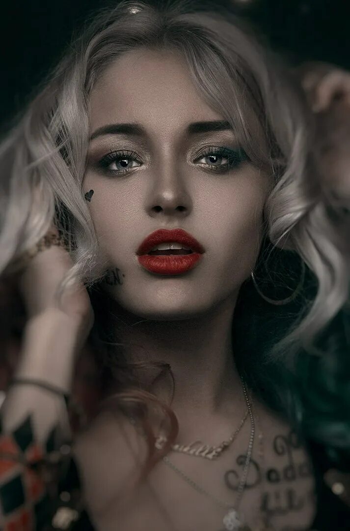 Квин модель. Макияж харли квинн фото. катя косова. ksenia kvin. модель.