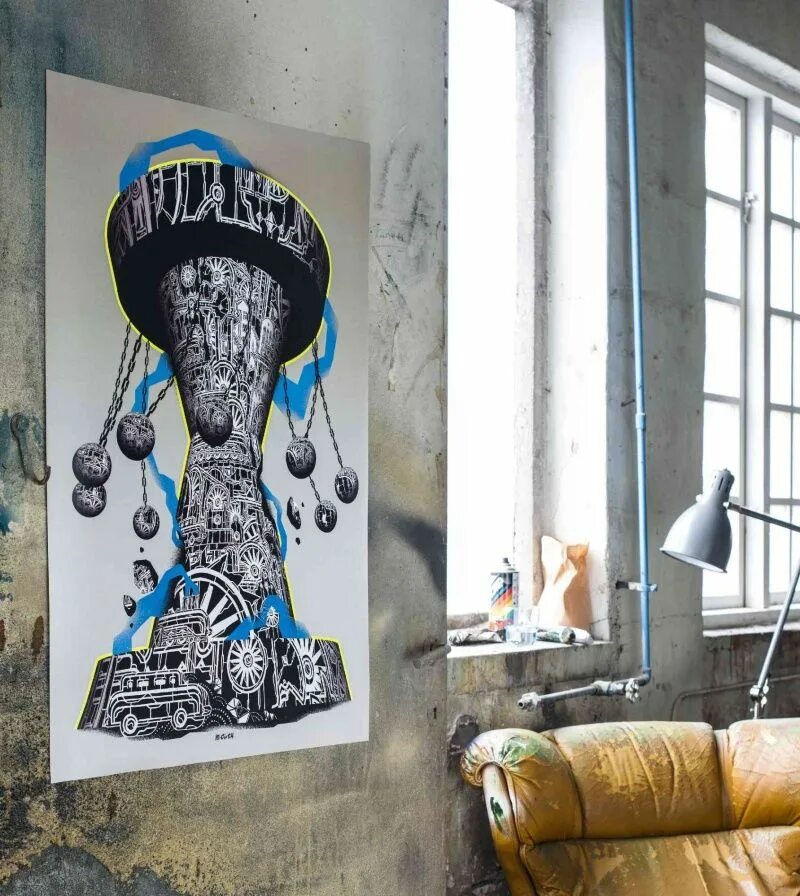 Арты лофт. Постер стрит арт в интерьере. стрит арт в стиле лофт. картины в стиле арт лофт. постер граффити в стиле лофт.