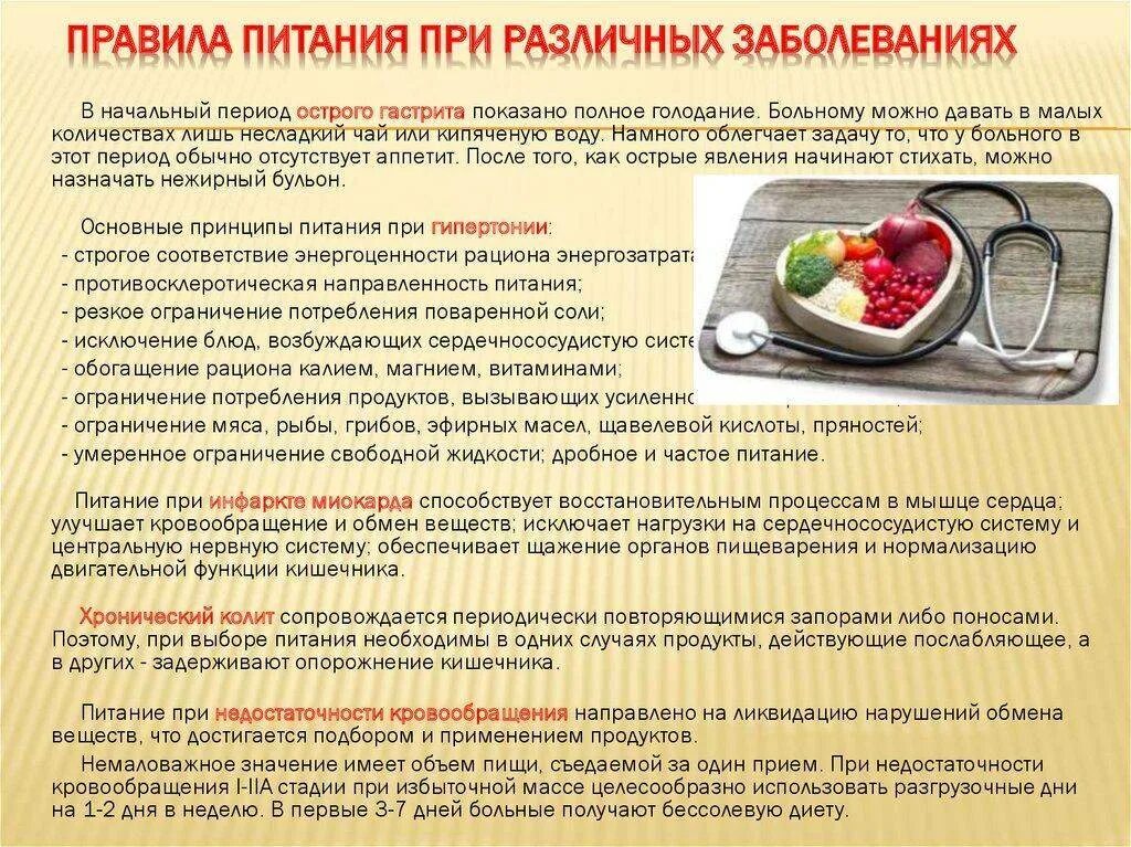 Питание при различных заболеваниях. Рекомендации по питанию для больных. рекомендации пациенту по диетическому питанию. рекомендации по диете при различных заболеваниях. памятка для пациента диета.