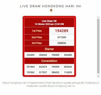 Live draw hk