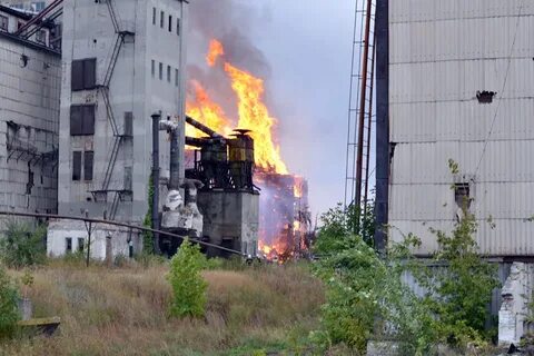Пожар есильским элеватора