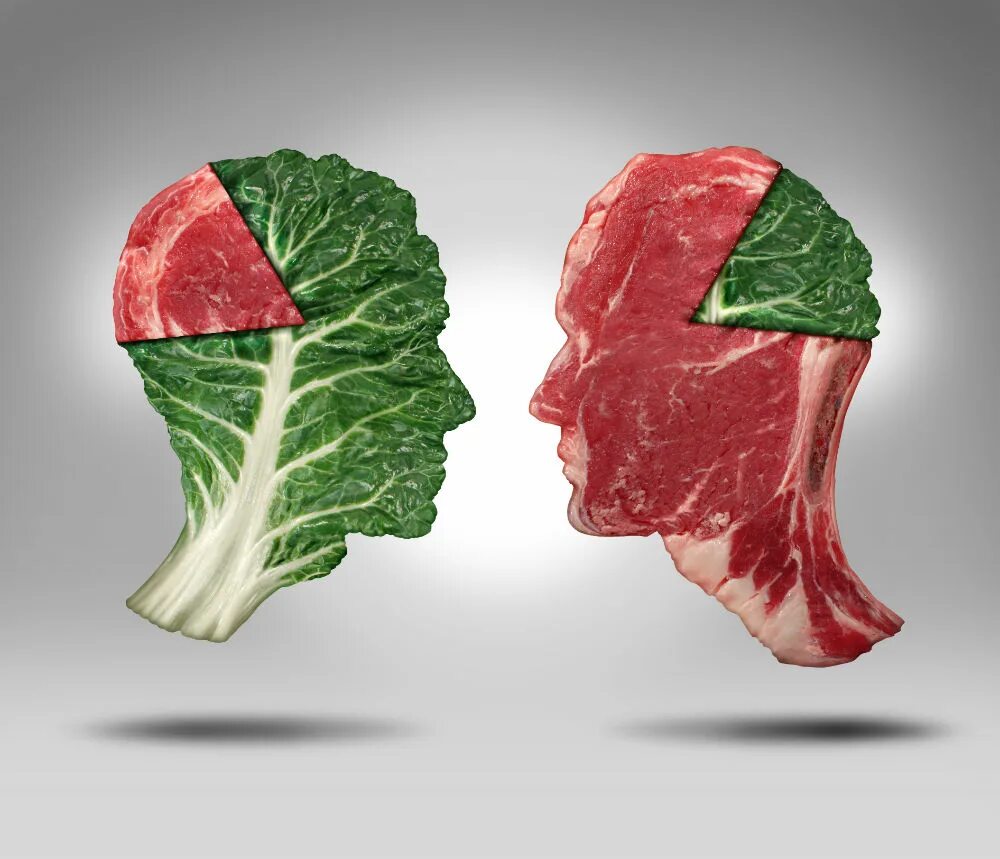 Вегетарианство или мясоедение. Мясо против овощей.