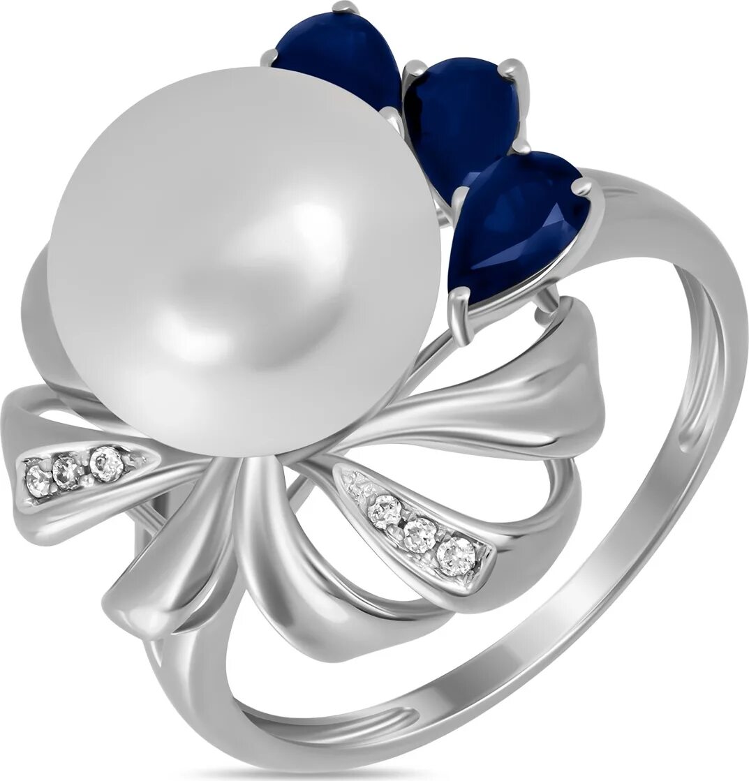 Сапфир жемчуг. Сапфир жемчуг. Кольцо с жемчугом, бриллиантами и сапфиром. Сапфир жемчуг. Кольцо с жемчугом и бриллиантами.