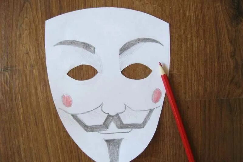 Маска Гая Фокса пепакура. Бумажная маска Анонимуса. Маска из картона. Маска Анонимуса из бумаги. Рисование в старшей группе театральная маска